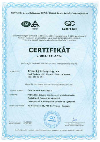 Certifikát QMS